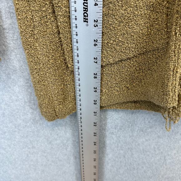 Dialogue Sweater Womens Size XS Brown Acrylic Blend Boucle Fringe Cardigan NWT - Picture 12 of 15